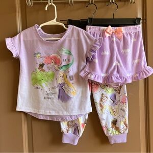 Disney Princess Kids Pajama Set - Lavender and Pink